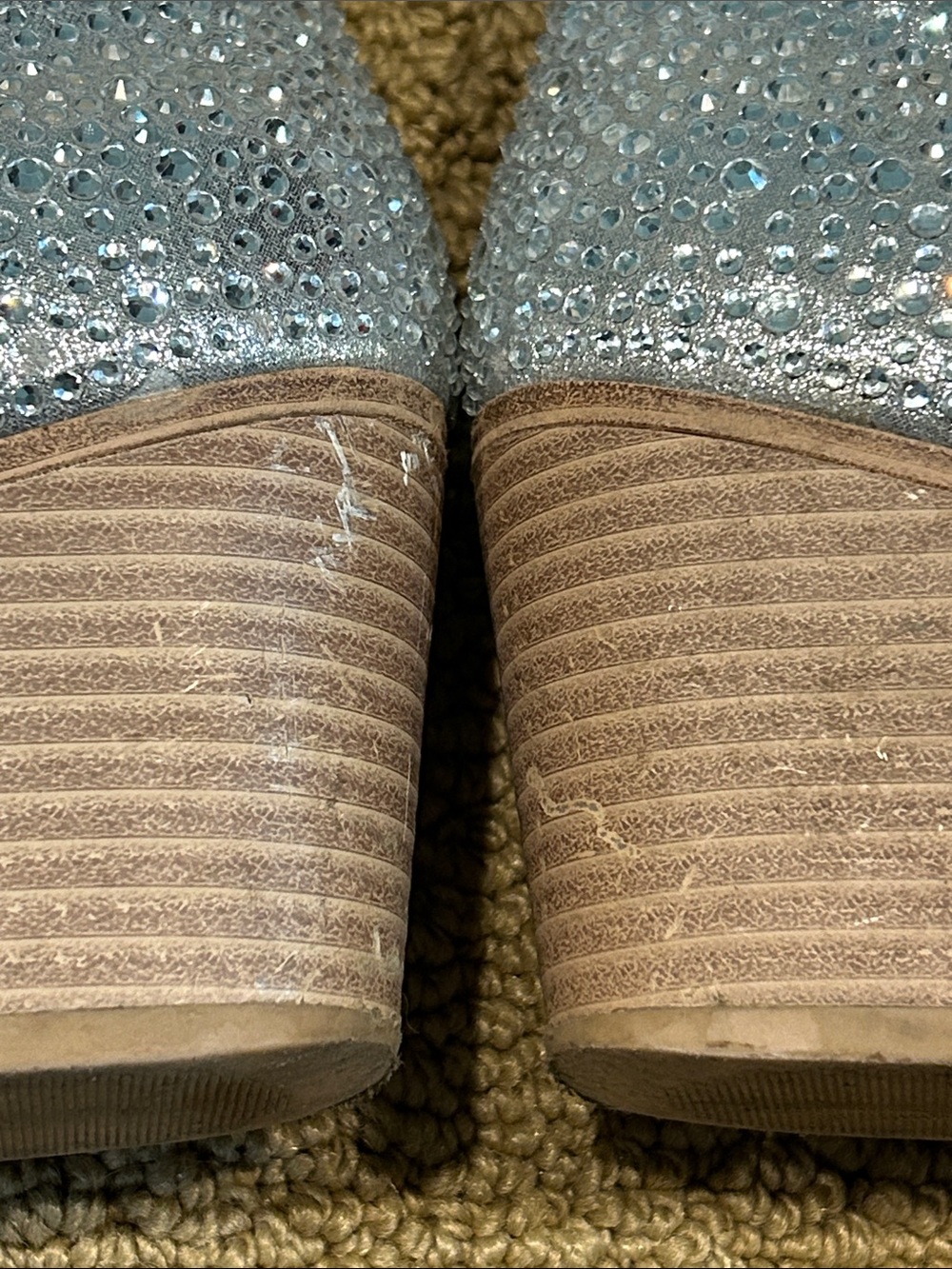 Crown Vintage Starry Cowboy Boots size 8 Mid Calf Silver Rhinestones Western - Picture 14 of 14